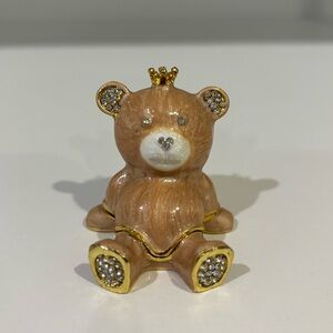 Crown Teddy Bear Trinket box